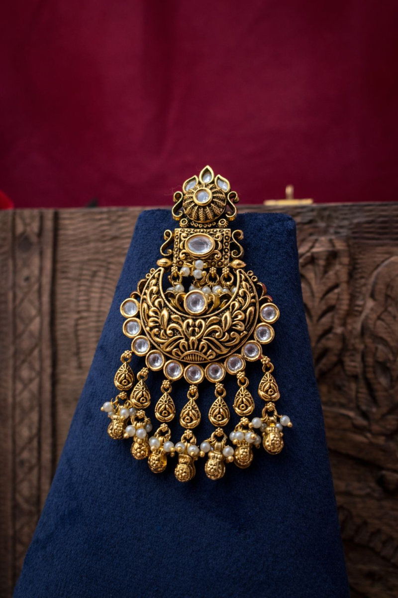 Polki chand bali Earring
