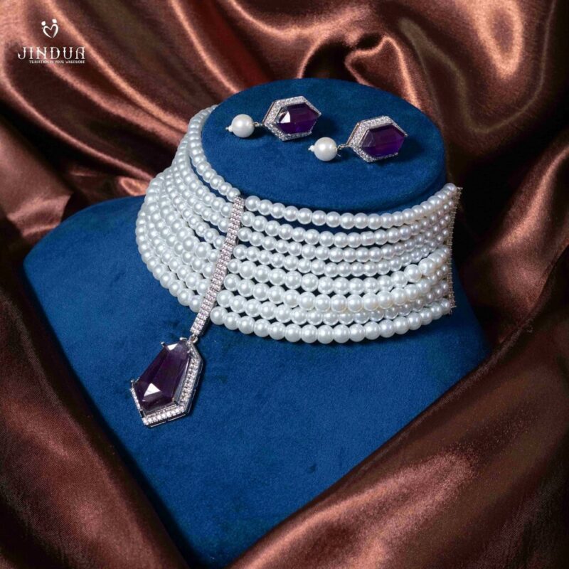 Anantika Glow-Ad Silver Necklace