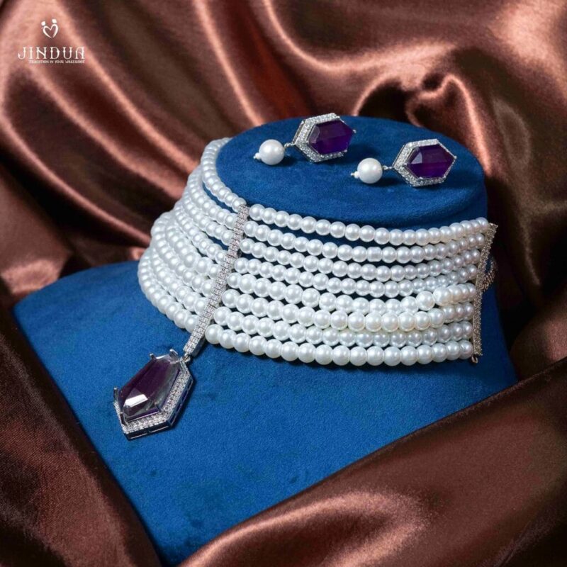 Anantika Glow-Ad Silver Necklace