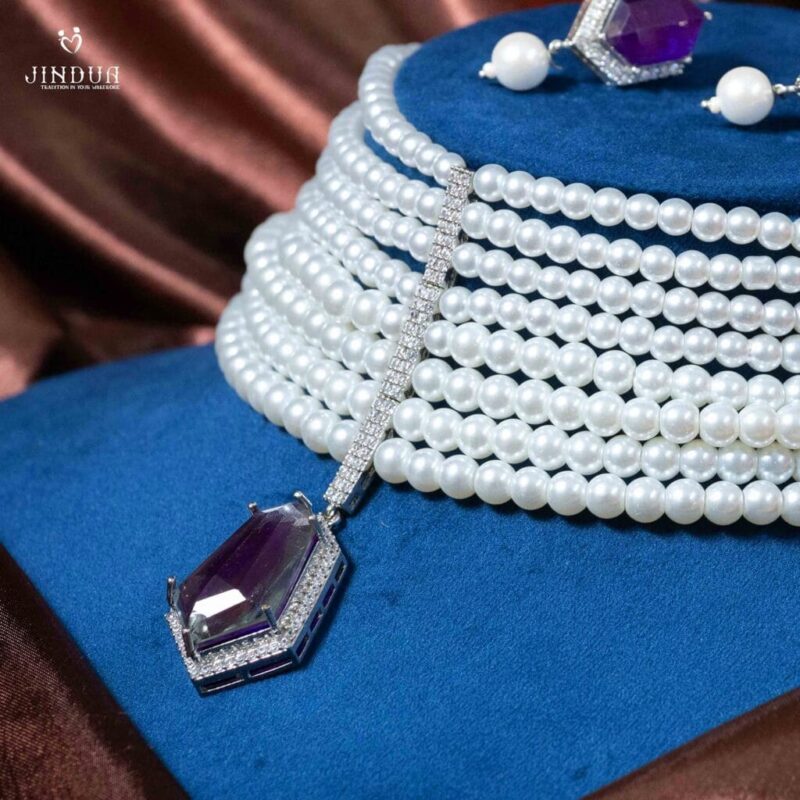 Anantika Glow-Ad Silver Necklace