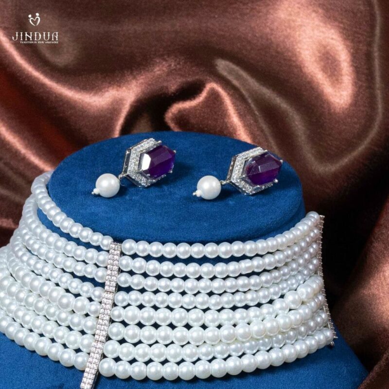 Anantika Glow-Ad Silver Necklace