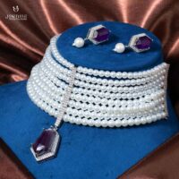 Anantika Glow-Ad Silver Necklace
